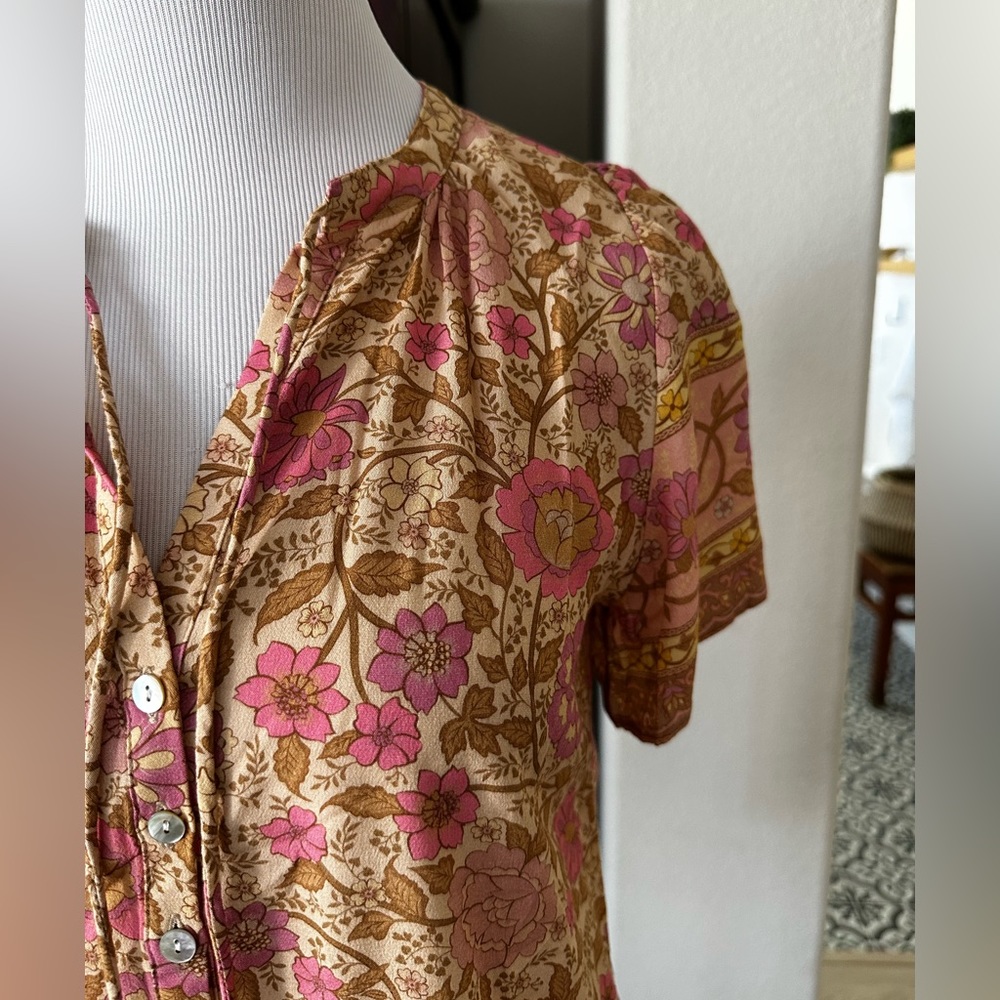 Spell Love Story Blouse in Peach Blossom Size XS NWT - Picture 5 of 8